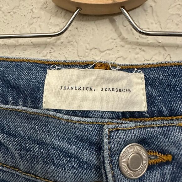 JEANERICA TM005 Jeans Blue Denim Light Vintage Straight Leg Cotton - Picture 8 of 13